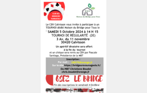 Tournoi MBT à Calvisson - Samedi 05 Octobre